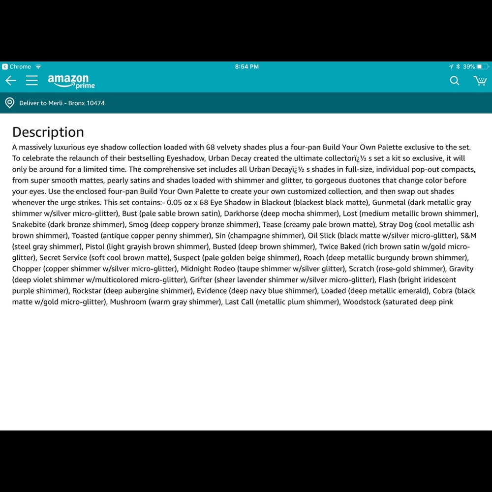 Urban Decay Motherlode COLORS